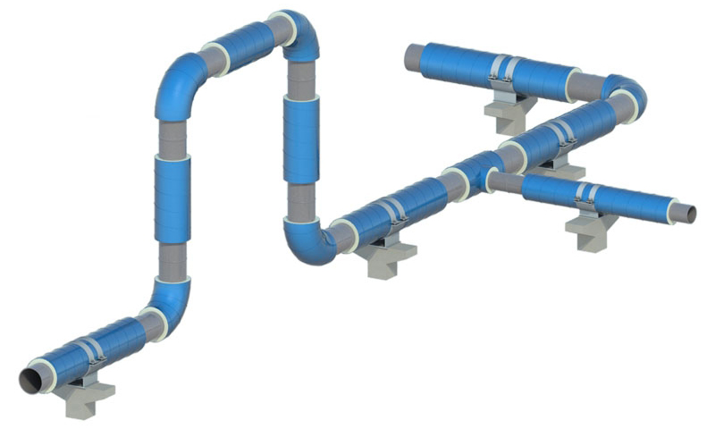 Above Ground Piping System for Heating